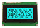 Midas MD41605A6W-FPTLRGB MD41605A6W-FPTLRGB Alphanumeric LCD 16 x 4 Black on RGB 5V Transflective