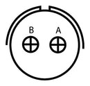ITT Cannon CA3100E14S-9SB05-14 CA3100E14S-9SB05-14 Circular Connector CA-B Wall Mount Receptacle 2 Contacts Crimp Socket Reverse Bayonet 14S-9