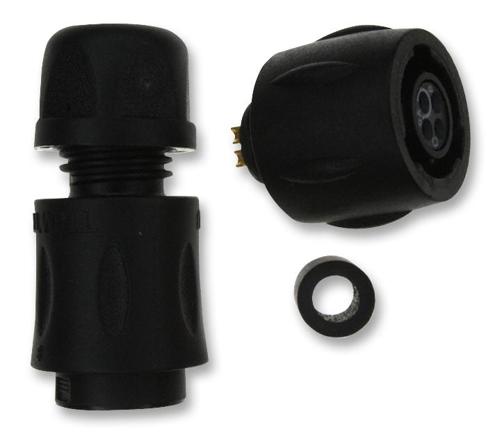 SOURIAU UTS6JC8E4S Circular Connector, Trim Trio UTS Series, Straight Plug, 4 Contacts, Solder Socket, Bayonet