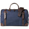 Barber Shop Quiff Borsa Traveler Doctor Camera Bag (Canvas & Leather, Blue & Dark Brown)