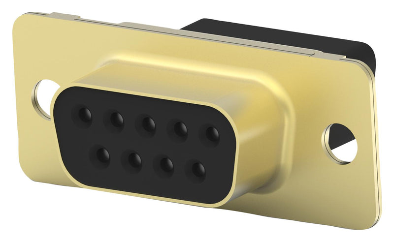 AMP - TE Connectivity 205203-8 D Sub Connector Housing 9 Ways DE Amplimite HDP-20 Series Receptacle Steel Body