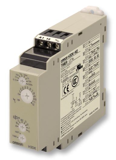 OMRON INDUSTRIAL AUTOMATION H3DK-M1 AC/DC24-240 Analogue Timer, H3DK-M Series, Multifunction, 0.1 s, 1200 h, 8 Ranges, 1 Changeover Relay
