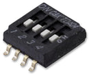 C & K Components TDA04H0JB1 DIP / SIP Switch Ultra-Miniature 4 Circuits Slide SMD Spst 24 V 25 mA