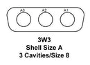 ITT Cannon DAM3W3PK87 DAM3W3PK87 Connector D-SUB Combo Plug 3 Position