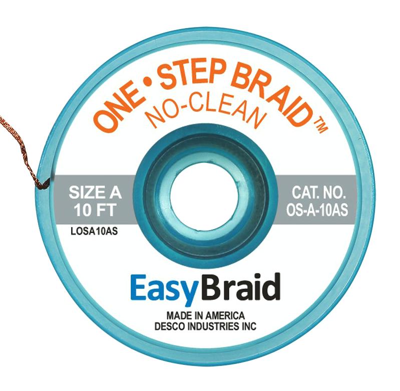 Easybraid OS-A-10AS Desoldering Braid 0.025" X 10FT Grey