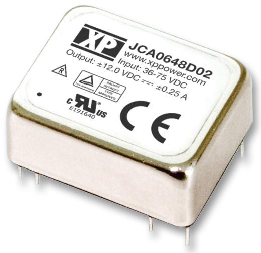 XP Power JCA0612D02 Isolated Board Mount DC/DC Converter 2:1 Input ITE 2 Output 6 W 12 V 250 mA -12