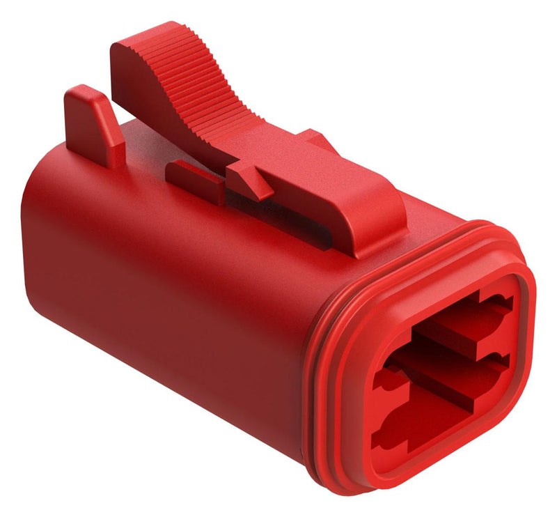 Amphenol SINE/TUCHEL AT06-4S-RED AT06-4S-RED Automotive Housing Plug 4POS 13A RED