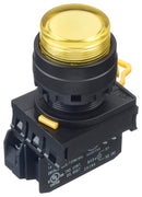 Idec YW1L-AF2E10QM3Y Illuminated Pushbutton Switch YW Series SPST-NO On-Off 240 V Yellow