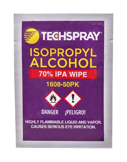 Techspray 1608-50PK 1608-50PK Isopropyl Alcohol Wipe 140MM X