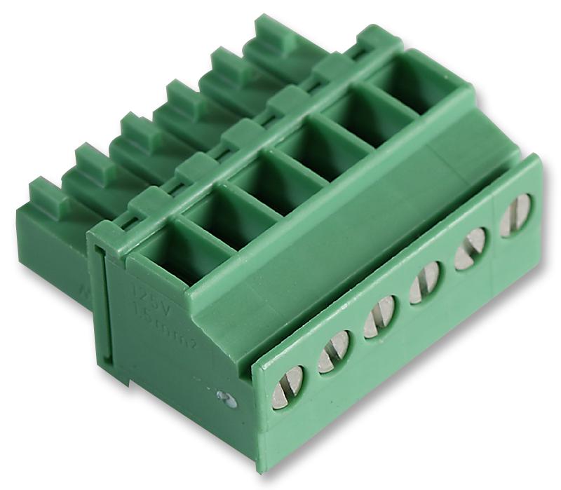 Phoenix Contact MCVR 15/6-ST-35 Pluggable Terminal Block 3.5 mm 6 Ways 28AWG to 16AWG 1.5 mm&Acirc;&sup2; Screw 8 A