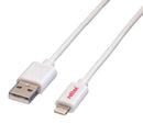 Roline 11.02.8326 USB Cable Type A Plug Lightning Connector 150 mm 5.9 " 2.0 White