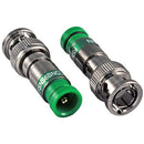 Belden Snap N' Seal RG6 Quad Universal BNC Compression Connector (25-Pack, Green)