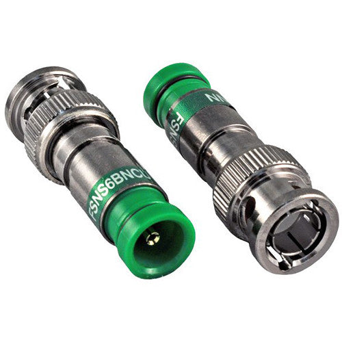 Belden Snap N' Seal RG6 Quad Universal BNC Compression Connector (25-Pack, Green)