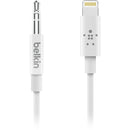 Belkin 3.5mm Audio to Lightning Cable (3', White)