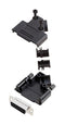 Amphenol ICC (COMMERCIAL PRODUCTS) L17D45PK-P-15+L77SDA15S D Sub Connector W/ Backshell 15 Contacts Receptacle Solder DA D45PK-P Series Steel Body