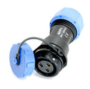 Multicomp PRO MP007563 MP007563 Circular Connector w/ Cap MP SP17 Cable Mount Receptacle 3 Contacts Solder Socket Threaded
