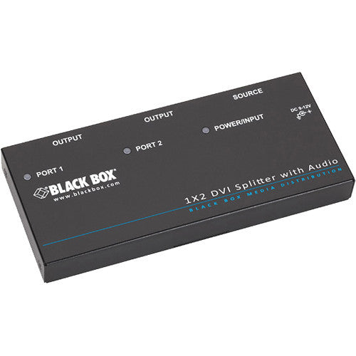 Black Box 1 x 2 DVI-D Splitter with Audio & HDCP