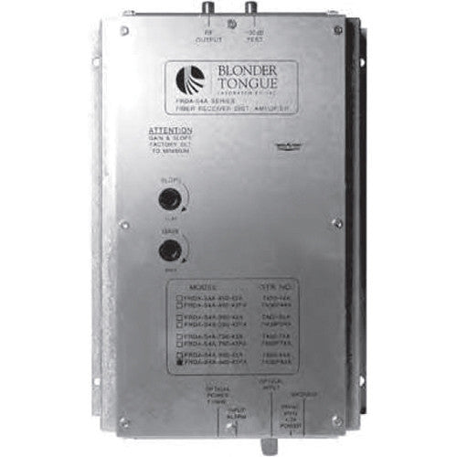 Blonder Tongue FRDA-S4A-860-SA Fiber Optic Receiver and RF Distribution Amplifier