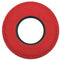 Bluestar Viewfinder Eyecushion - Round, Ultra Small, Ultrasuede (Red)
