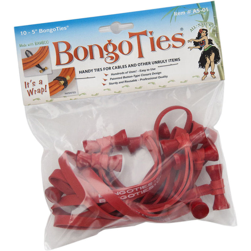 BongoTies (10-Pack, Red)