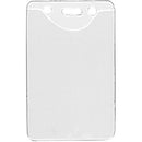 BRADY PEOPLE ID Clear Vinyl Vertical Badge Holder with Slot and Chain Holes (2.3 x 3.38", 100-Pack)