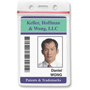 BRADY PEOPLE ID Clear Vinyl Vertical Badge Holder with Resealable Top (2.38 x 3.88", 100-Pack)