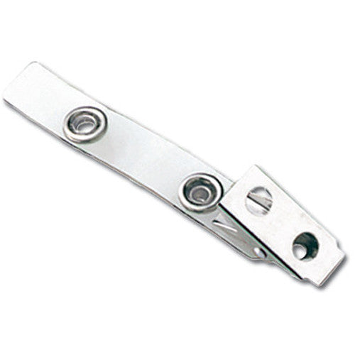 BRADY PEOPLE ID Strap Clip with 2-Hole Clip (2-3/4", 100-Pack)