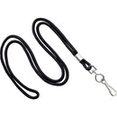 BRADY PEOPLE ID 1/8" Round Standard Lanyard with Swivel Hook (Black, 100-Pack)