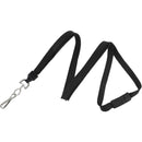 BRADY PEOPLE ID 3/8" Breakaway Lanyard with Universal Slide Adapter & Swivel Hook (Black, 100-Pack)