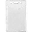 BRADY PEOPLE ID Premium Vinyl Vertical Badge Holder with Slot and Chain Holes (2.38 x 3.38", 100-Pack)