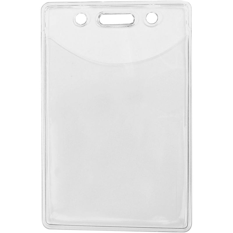 BRADY PEOPLE ID Premium Vinyl Vertical Badge Holder with Slot and Chain Holes (2.38 x 3.38", 100-Pack)