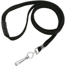 BRADY PEOPLE ID 3/8" Breakaway Lanyard with Swivel Hook (Black, 100-Pack)