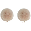 Bubblebee Industries Twin Windbubbles Miniature Imitation-Fur Windscreen Set for Lav Mics 5 to 9mm (Beige)