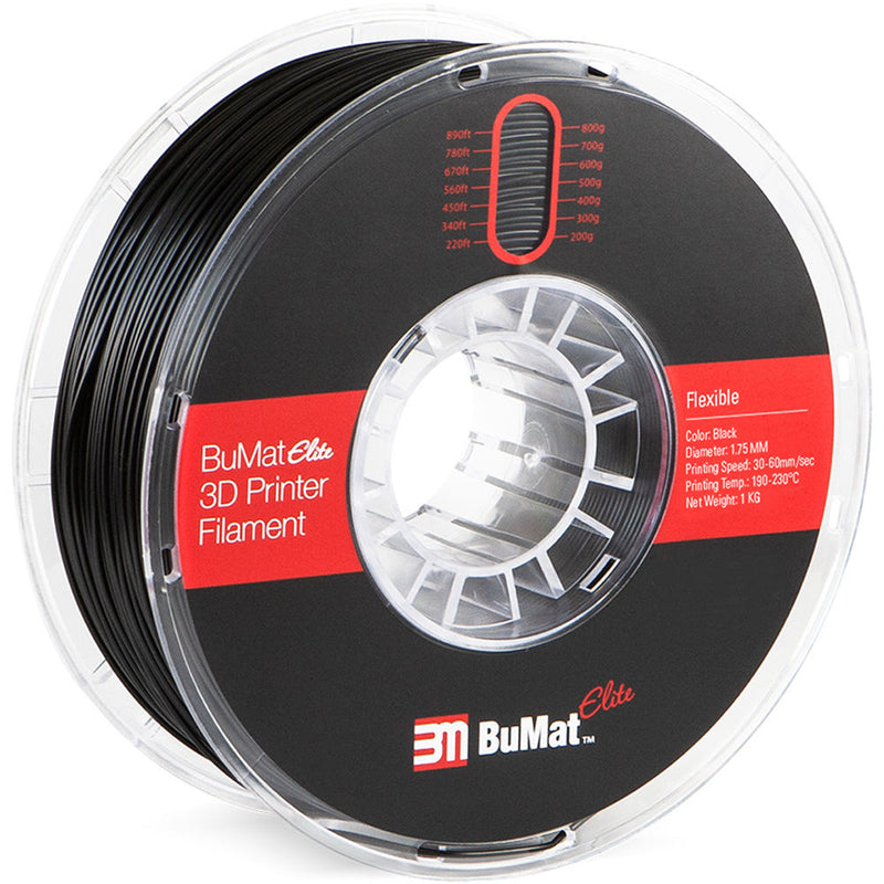 BuMat Elite 1.75mm Flexible Filament (Black)