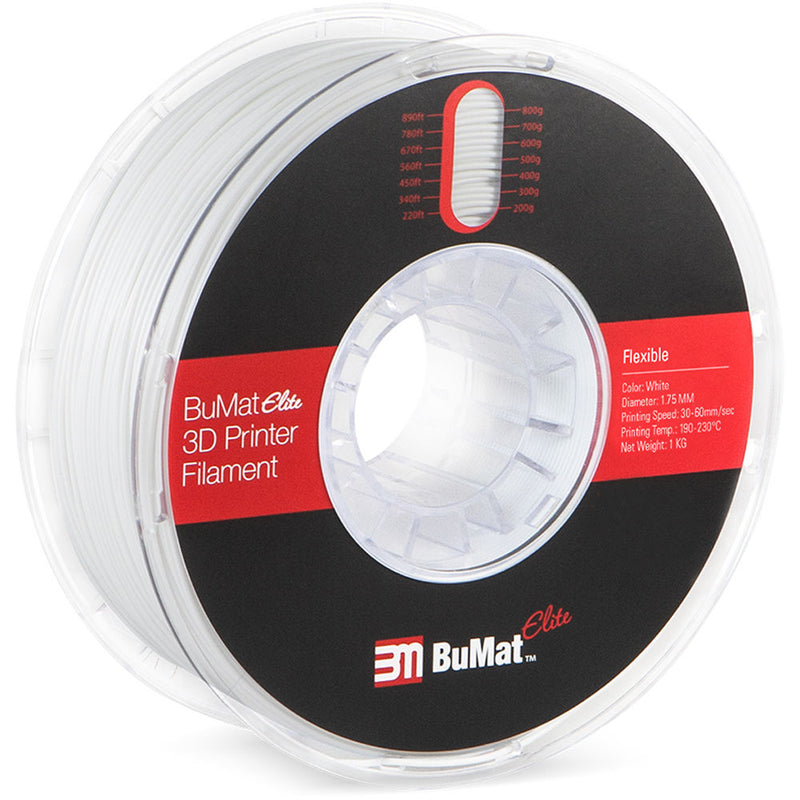 BuMat Elite 1.75mm Flexible Filament (White)