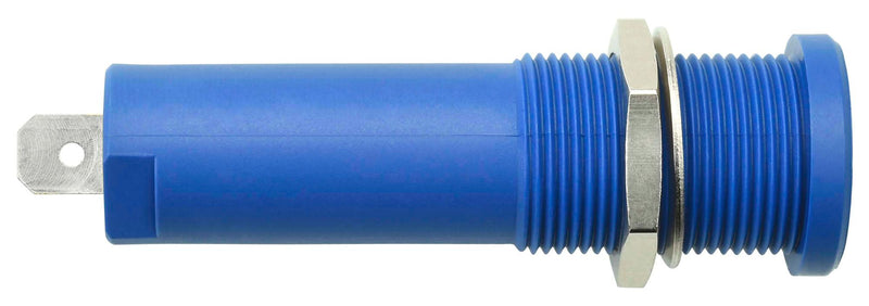 Schutzinger HSEB 3125 L NI / BL Banana Test Connector Jack Panel Mount 16 A 1 kV Nickel Plated Contacts Blue