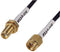 Siretta ASMA010X174S11 RF / Coaxial Cable Assembly SMA Plug to Bulkhead Jack RG174 50 ohm 3.9 " 100 mm Black