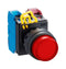 Idec YW1L-AF2E10QM3R Illuminated Pushbutton Switch YW Series SPST-NO On-Off 240 V Red