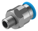 Festo QS-1/8-10 Pneumatic Fitting Push-In R1/8 14 bar 10 mm Brass QS