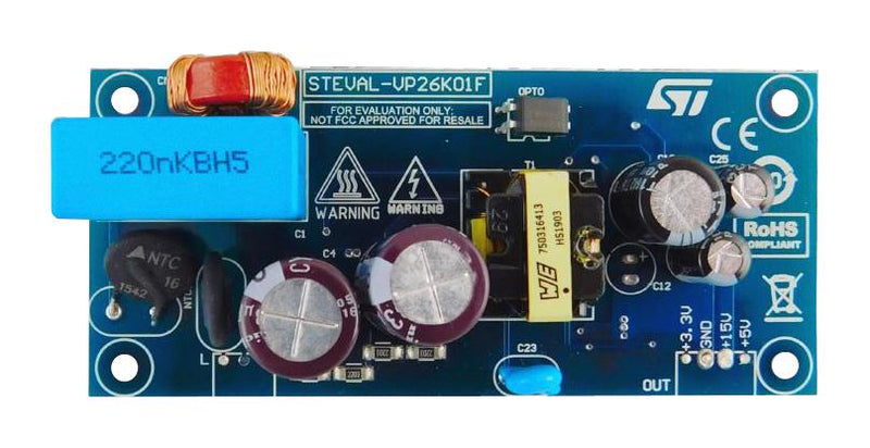 Stmicroelectronics STEVAL-VP26K01F Evaluation Board VIPER267KDTR High Voltage Converter For Stcomet Smart Meter 3 Output