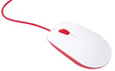 RASPBERRY-PI RPI-MOUSE-RED/WHITE Development Kit Accessory Official Raspberry Pi Mouse Red/White Wired
