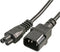 PRO Elec PE01123 PE01123 Mains Power Cord IEC 60320 C14 to C5 2 m 10 A 250 VAC Black
