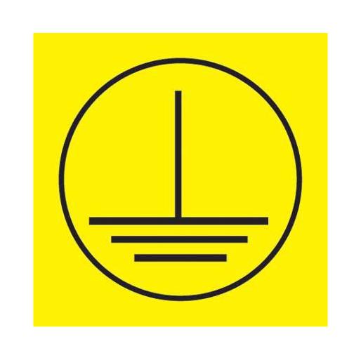 Panduit PESC-H-EC Safety Sign 13 mm Black on Yellow Warning Electrical Vinyl