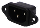 Deltron Components 520-0010 Power Entry Connector 520 Series Plug 250 VAC 10 A Panel Mount Solder