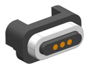 Multicomp PRO MP009332 Magnetic Connector 3 Contacts Receptacle Right Angle 1.6 mm 2 A Black