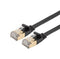L-COM TRD632ASFLAT-BLK-1F Enet Cord CAT6A RJ45 PLUG-PLUG 1 New