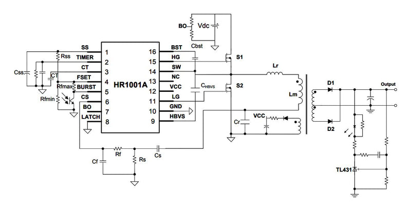 Monolithic Power Systems (MPS) HR1001AGS-P Half Bridge LLC Resonant Control IC for Lighting 13V to 15.5V in SOIC-16 New