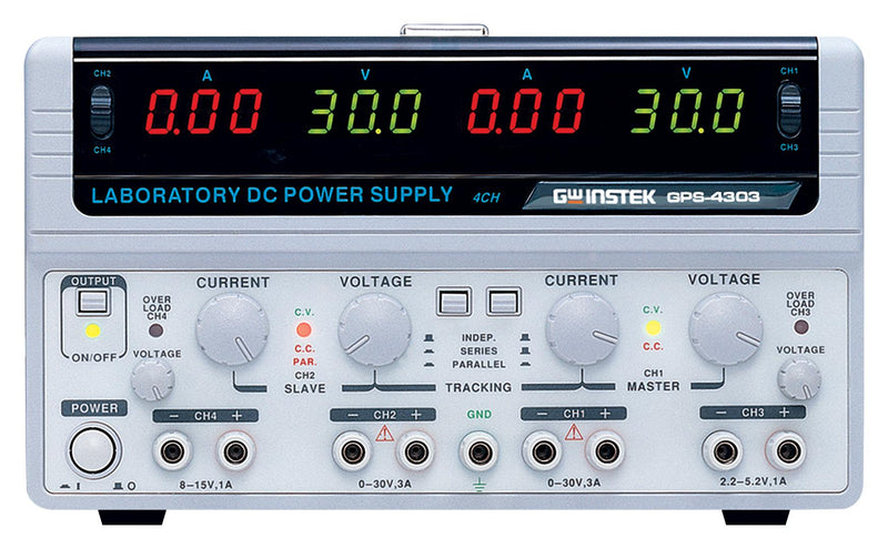 GW Instek GPS-4303 Bench Power Supply DC Linear Adjustable 4 Output 0 V 30 A 3