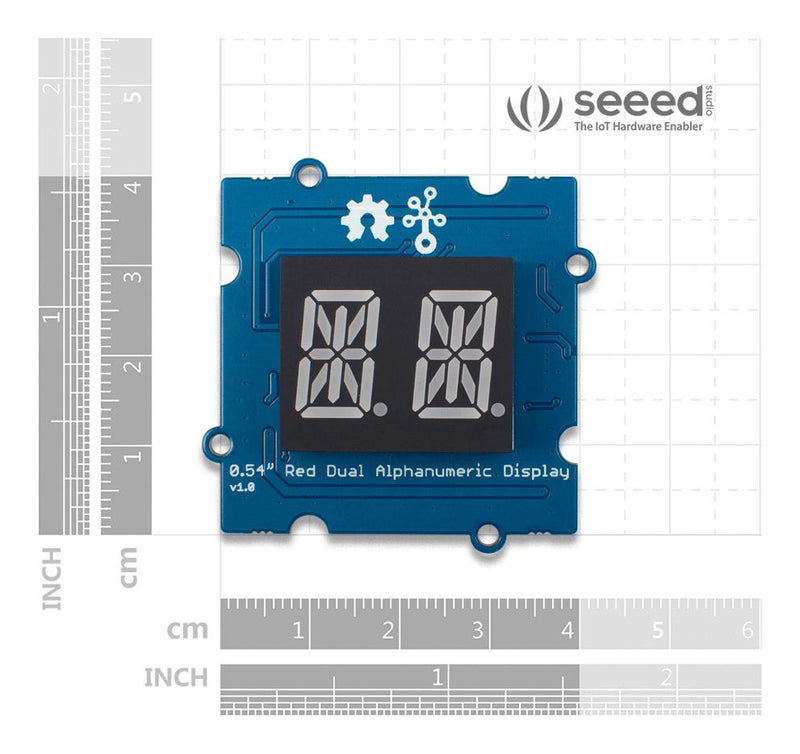 Seeed Studio 104020132 Alphanumeric Display Module 0.54 Inch Red Dual Arduino Board