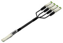 TE Connectivity 2334236-4 Network Cable QSFP+ Plug to 4 x SFP+ 2 m 6.6 ft Black